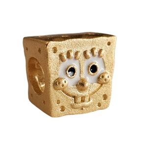 🎆LINX DISCONTINUED Gold Sponge Bob Square Pants Bracelet Charm